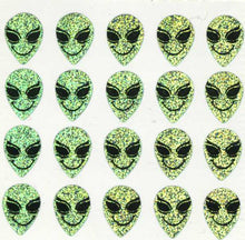 Load image into Gallery viewer, Pack of Prismatic Stickers - Smiley Alien
