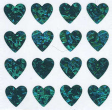 Load image into Gallery viewer, Pack of Prismatic Stickers - Multi Turquoise Hearts