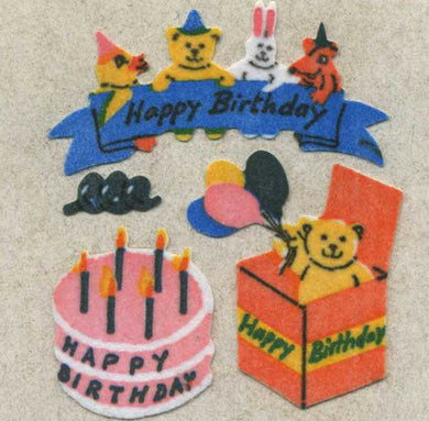 Roll of Furrie Stickers - Birthday Cake
