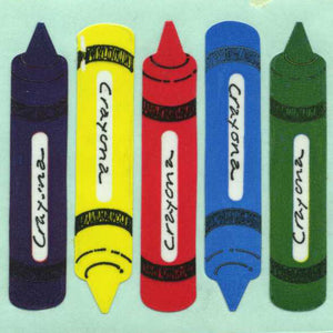 Pack of Paper Stickers - Crayons