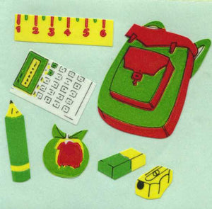 Pack of Paper Stickers - School Bag