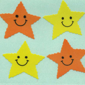 Pack of Paper Stickers - Smiley Stars