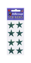 Load image into Gallery viewer, Pack of Prismatic Stickers - 4 Green Stars