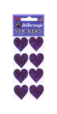 Pack of Prismatic Stickers - 4 Pink Hearts