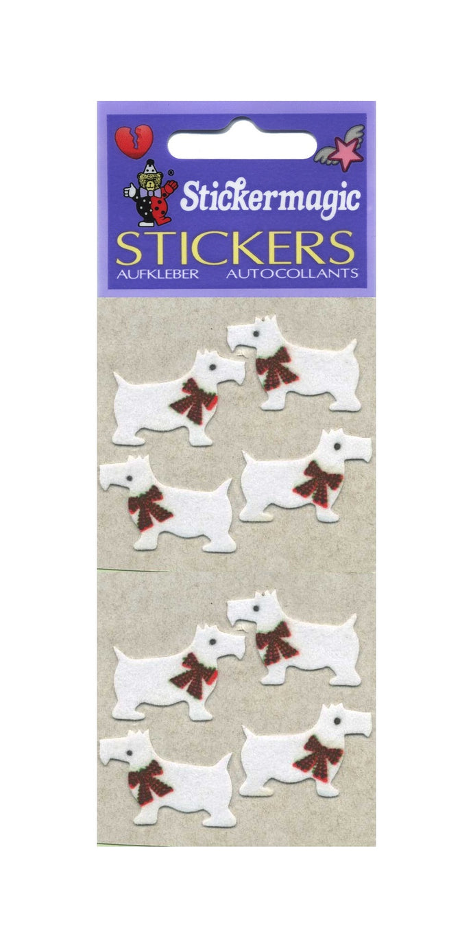 Pack of Furrie Stickers - White Scottie Dogs