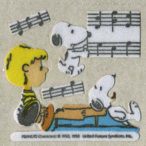 Pack of Furrie Stickers - Snoopy with Schroeder and Piano