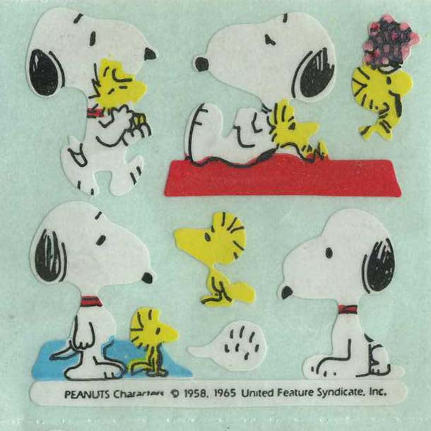 Pack of Paper Stickers - Snoopy and Woodstock – Stickermagic UK