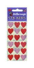 Load image into Gallery viewer, Pack of Pearlie Stickers - Red Hearts