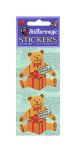 Pack of Paper Stickers - Birthday Bear