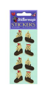 Pack of Paper Stickers - Puppies In Shoes