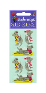 Pack of Paper Stickers - Winter Mice