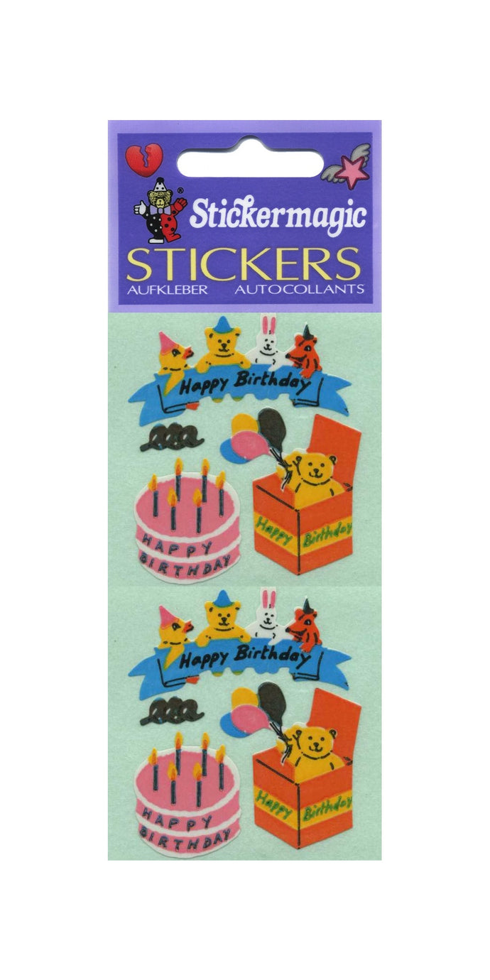 Pack of Paper Stickers - Birthday Cake