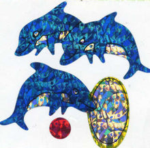 Load image into Gallery viewer, Wholesale - Pack of 12 Prismatic Stickers - Dolphins