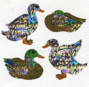 Wholesale - Pack of 12 Prismatic Stickers - Mallards