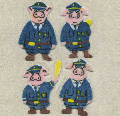 Wholesale - Roll of Furrie Stickers - Piggie Police