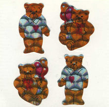 Load image into Gallery viewer, Wholesale - Pack of 12 Prismatic Stickers - Teddies In T-Shirts