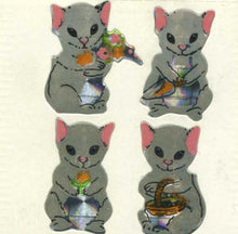 Load image into Gallery viewer, Wholesale - Pack of 12 Prismatic Stickers - Mr &amp; Mrs Mouse