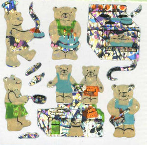 Wholesale - Roll of Prismatic Stickers - Micro Teddy Kitchen