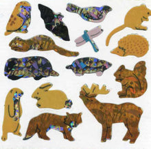 Load image into Gallery viewer, Wholesale - Roll of Prismatic Stickers - Micro Forest Friends