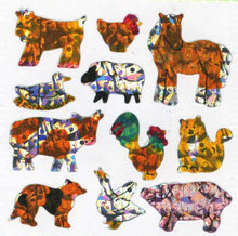 Load image into Gallery viewer, Wholesale - Pack of 12 Prismatic Stickers - Micro Farmyard Friends