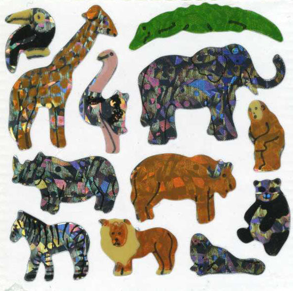 Wholesale - Roll of Prismatic Stickers - Micro Wildlife