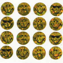 Load image into Gallery viewer, Wholesale - Pack of 12 Prismatic Stickers - Smiley Expressions