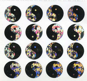 Wholesale - Pack of 12 Prismatic Stickers - Yin Yang