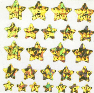 Wholesale - Pack of Sparkly Prismatic Stickers - 25 Stars