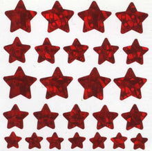 Load image into Gallery viewer, Wholesale - Pack of 12 Prismatic Stickers - Red Star