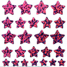 Load image into Gallery viewer, Wholesale - Pack of 12 Prismatic Stickers - Red Star (Dark Pink)