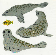 Load image into Gallery viewer, Wholesale - Pack of 12 Prismatic Stickers - Seals And Fish