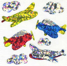 Load image into Gallery viewer, Wholesale - Pack of 12 Prismatic Stickers - Aeroplanes