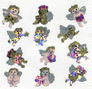 Wholesale - Pack of 12 Prismatic Stickers - Cherub Angels