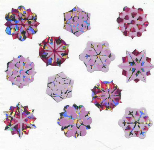 Wholesale - Roll of Prismatic Stickers - Snowflakes