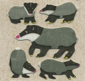 Wholesale - Pack of 12 Furrie Stickers - Badger Family