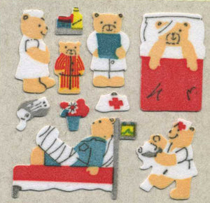 Wholesale - Pack of 12 Furrie Stickers - Micro Teddy Hospital