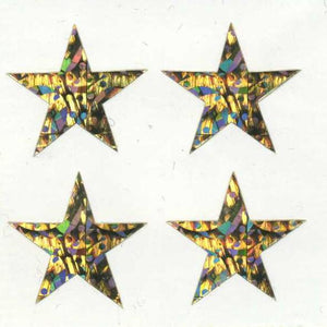 Wholesale - Pack of Sparkly Prismatic Stickers - 4 Stars