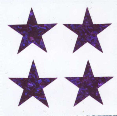 Wholesale - Roll of Prismatic Stickers - 4 Pink Stars