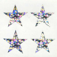 Load image into Gallery viewer, Roll of Prismatic Stickers - 4 Silver Stars