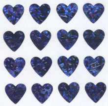 Load image into Gallery viewer, Wholesale - Pack of 12 Prismatic Stickers - Multi Lilac Hearts