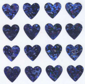 Wholesale - Pack of 12 Prismatic Stickers - Multi Lilac Hearts