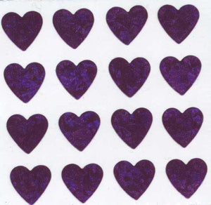 Wholesale - Pack of 12 Prismatic Stickers - Multi Pink Hearts