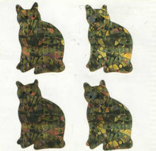 Load image into Gallery viewer, Wholesale - Pack of 12 Prismatic Stickers - 4 Gold Cats