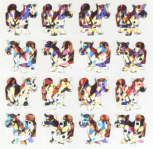 Load image into Gallery viewer, Wholesale - Pack of 12 Prismatic Stickers - Ponies - Silver