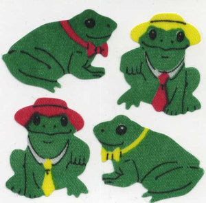 Wholesale - Pack of 12 Silkie Stickers - Frog & Hat