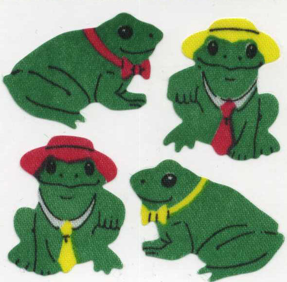 Wholesale - Roll of Silkie Stickers - Frog & Hat