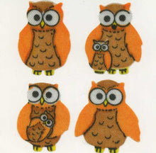 Load image into Gallery viewer, Wholesale - Pack of 12 Silkie Stickers - Mother &amp; Baby Owl