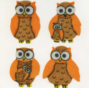 Wholesale - Pack of 12 Silkie Stickers - Mother & Baby Owl