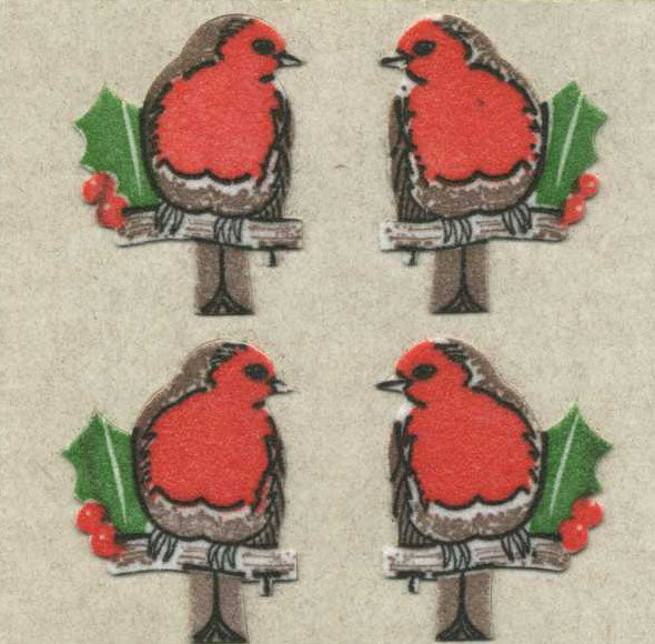 Wholesale - Roll of Furrie Stickers - Robins