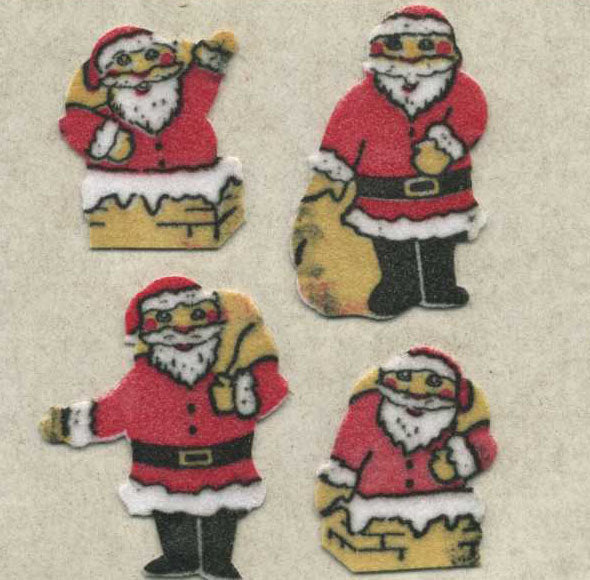 Wholesale - Roll of Furrie Stickers - Mini Santas